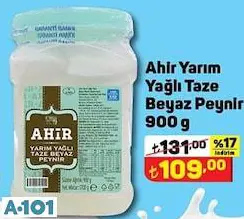 AHİR YARIM YAĞLI TAZE BEYAZ PEYNİR